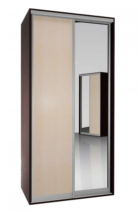 Шкаф-купе Мебелайн-1, 2 дверный с зеркалом